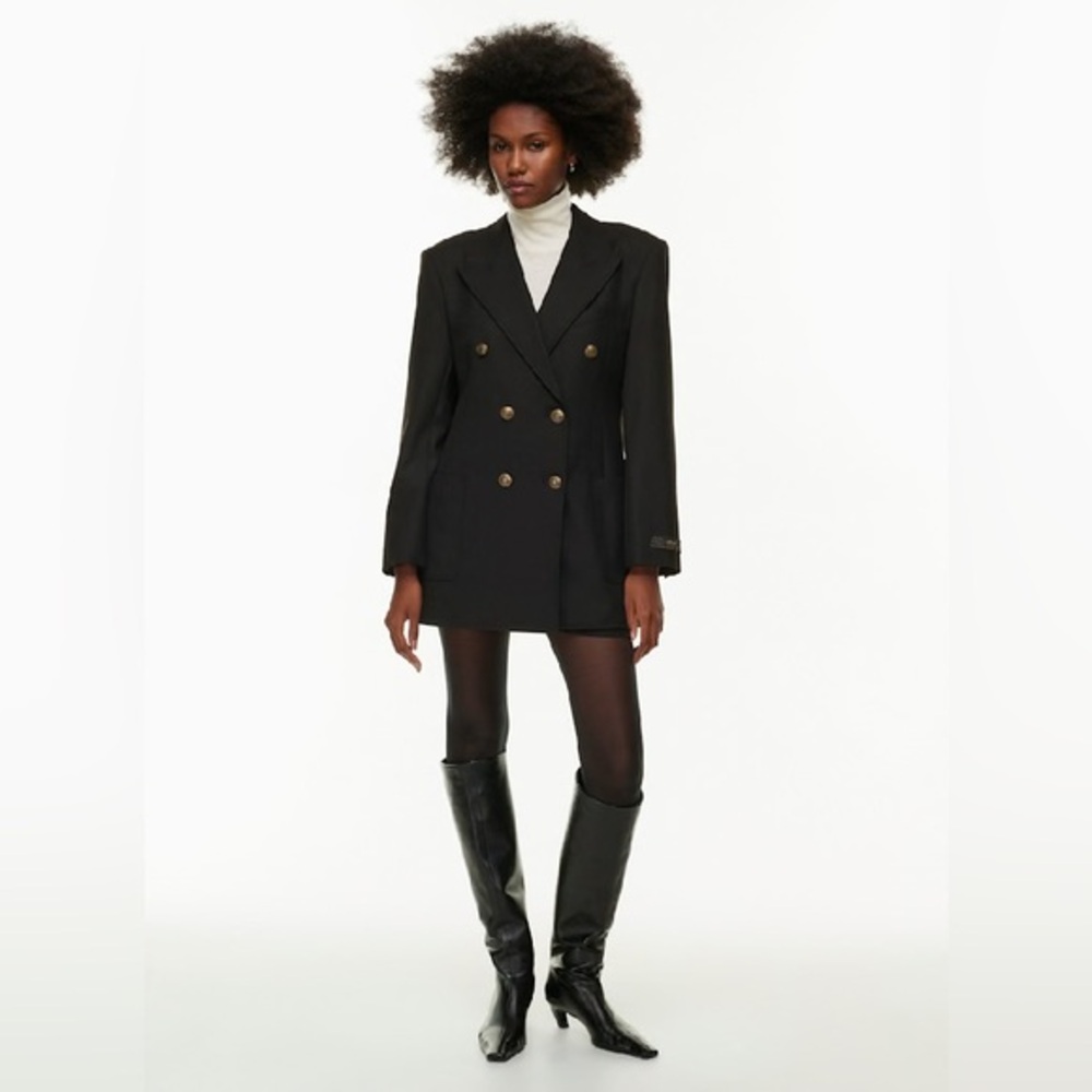 NWT Aritzia Wilfred Double-breasted Relaxed Twill Blazer Allegro